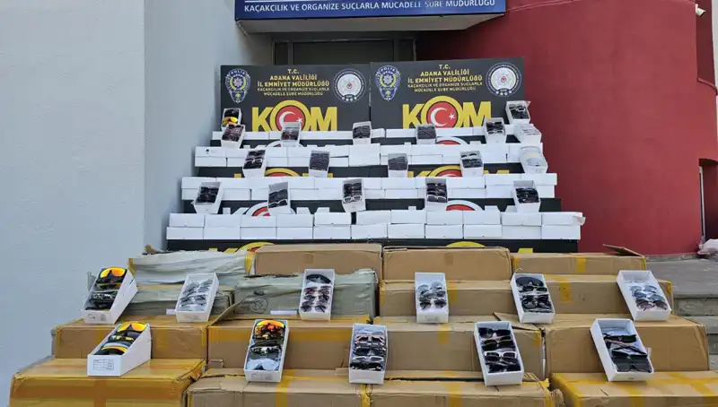 Adana'da 12 Bin Kaçak Güneş Gözlüğü Operasyonu: Piyasa Değeri Milyonlarca Lira