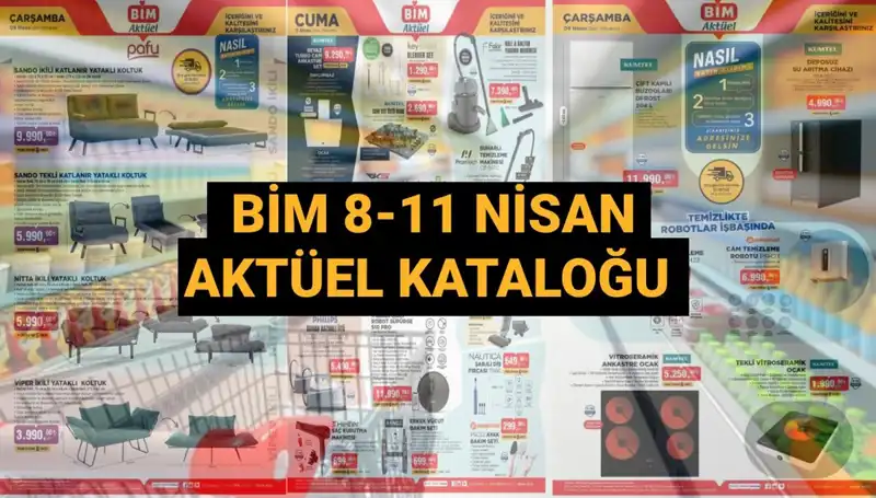 BİM 8-11 Nisan 2025 Aktüel Kataloğu: Yataklı Koltuk, Mutfak Robotu ve Buharlı Ütü İle Evini Yenile!