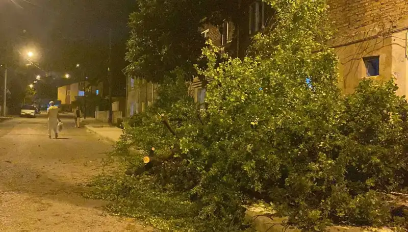 Karabük'te Fırtına Esnasında Yaşanan Zorlu Anlar ve Hasar Tespiti