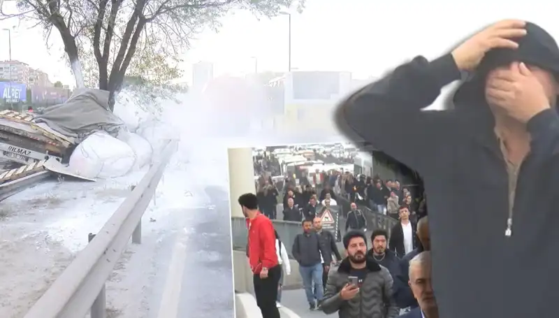 D-100'de Trafiği Felç Eden Alçı Yüklü TIR Kazası